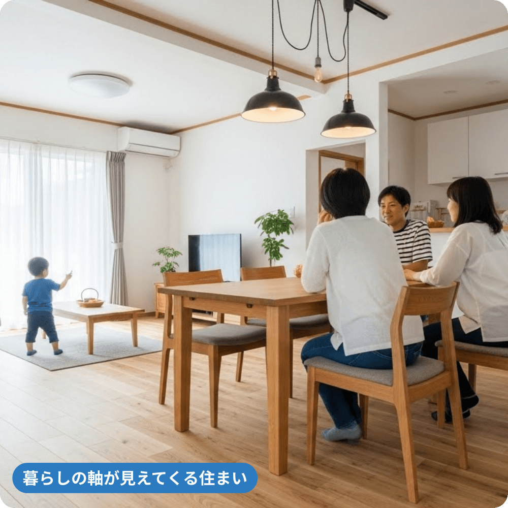 暮らしの軸が見えてくる住まい