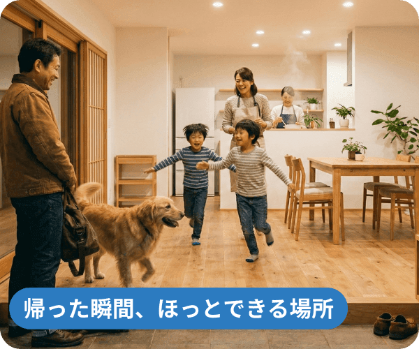 帰った瞬間、ホッとできる場所